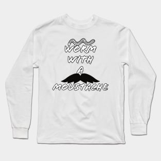 Wormy Moustache White - Scandoval Long Sleeve T-Shirt